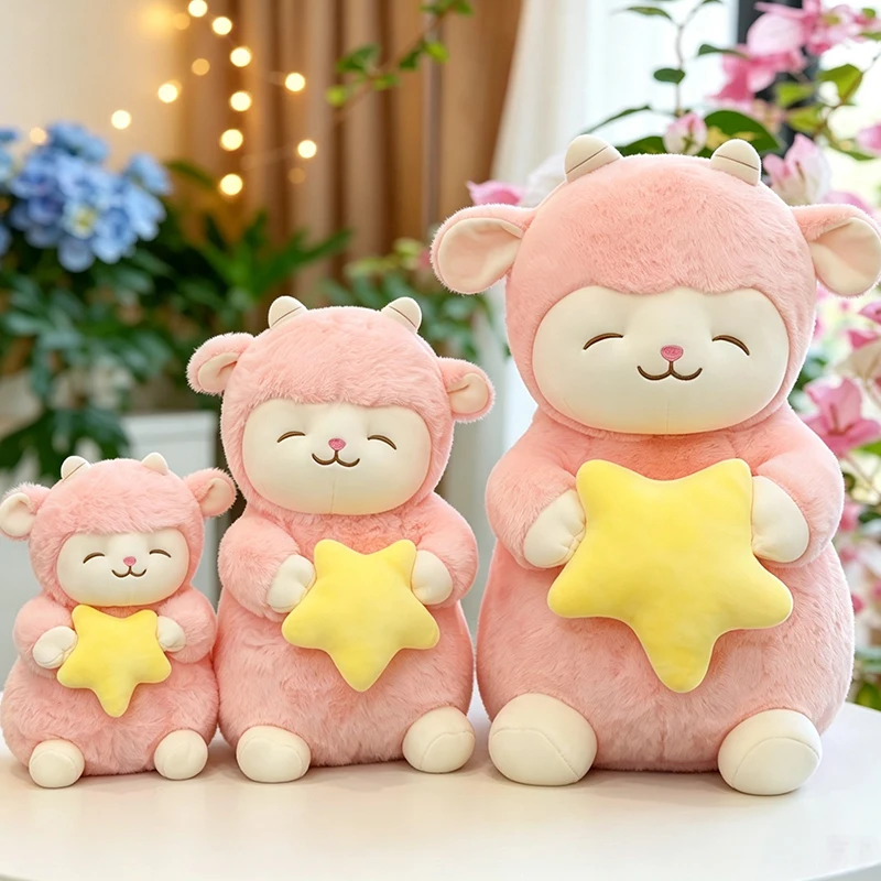 Cute Fruit Sheep Plush Doll Lemon Star Cherry Lamb Stuffed Toy Soft Fluffy Animal Pillow Kids Bedroom Decoration Birthday Gift view 5