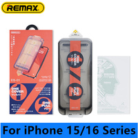 REMAX Easy To Stick Dust-free Tempered Glass For iPhone 15/16 Series 16Pro/16ProMax ONE COVER ONE PULL ES-01