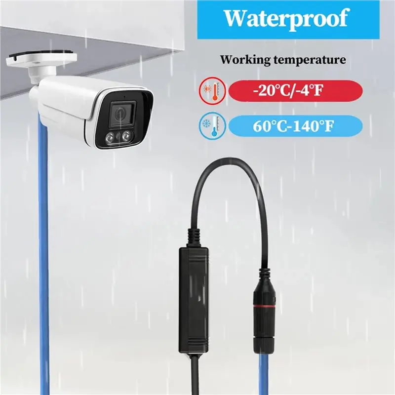 ABRI-2X Waterproof Gigabit 48V To 24V Poe Converter, IEEE802.3 Af/At,100/1000Mbps Poe To 24V Adapter For Power Passive 24V