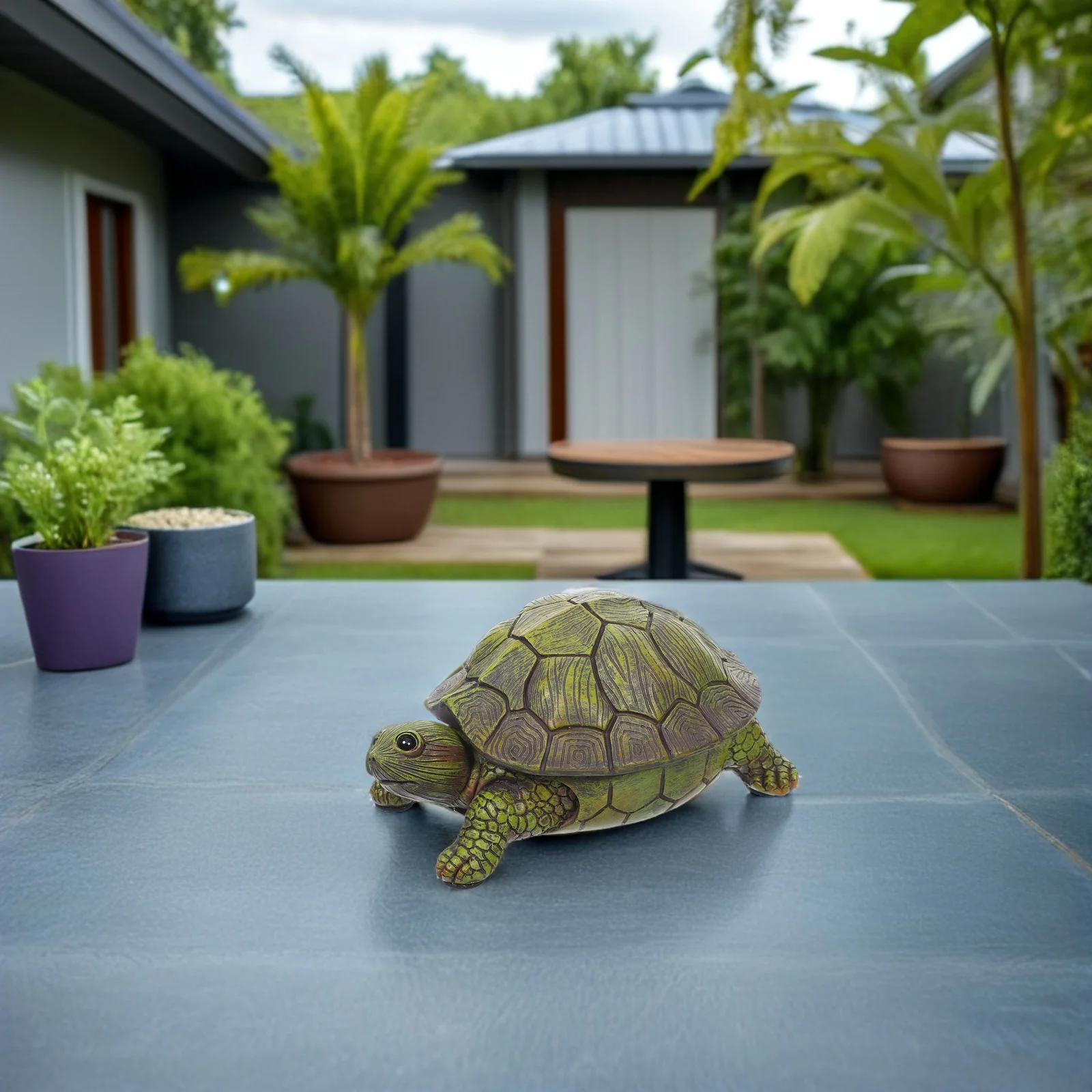 Turtle Hider Outdoor Resin Fake Rock Key Box Weather Resistant Simulated Stone Key Holder Garden Yard Decoration Storage Box