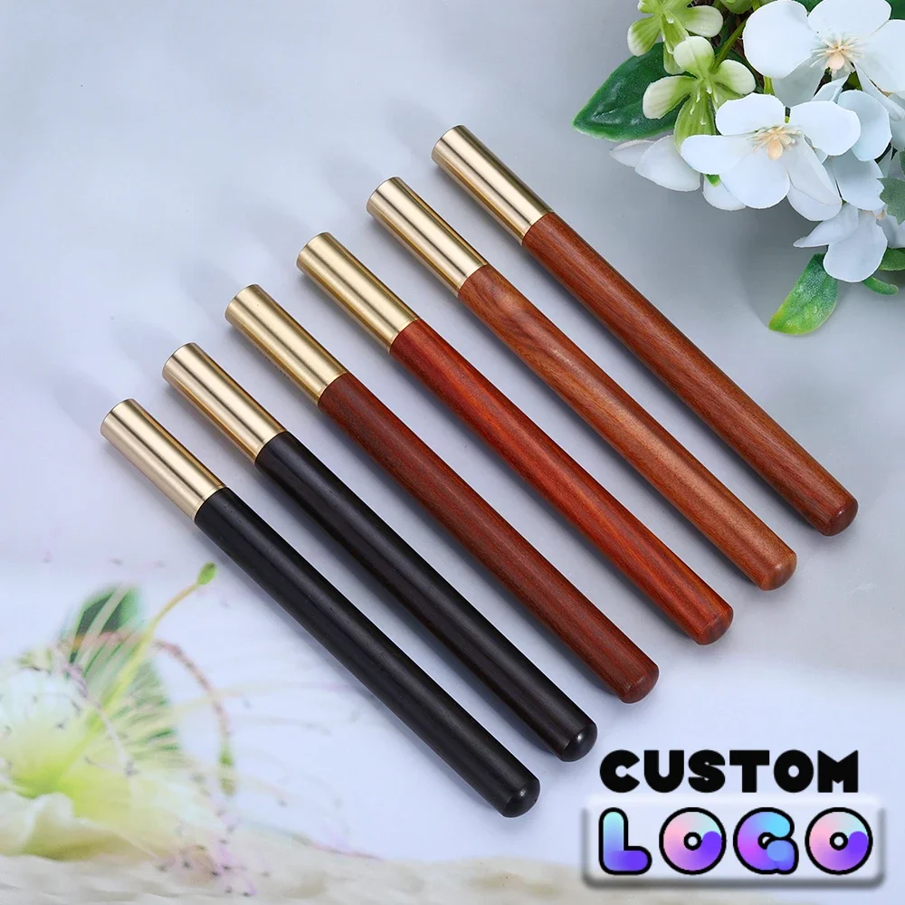 High Quality Luxury Sandalwood Wood Gel Pen Personalized Custom Logo Engrave Name Ebony Sour Twig Wood Sandalwood Ball-point Pen