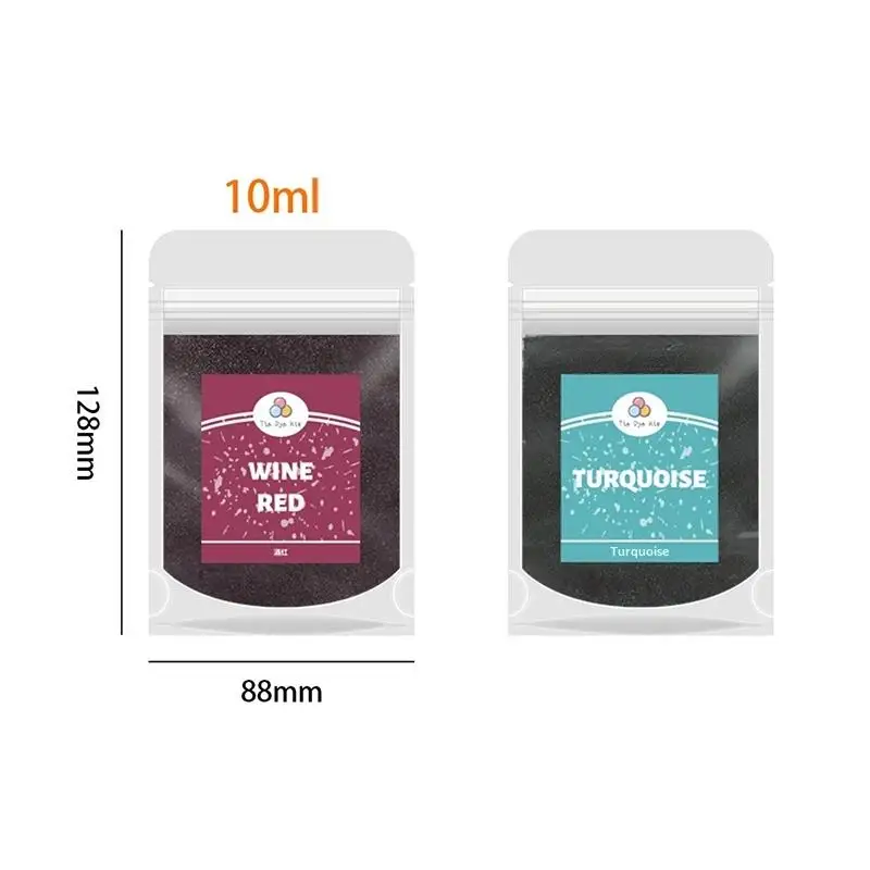 34 Colors Tie Dye Powder for Fabric 10g Dye Each DIY Clothes Creative Suit Decoration Crafting Activities