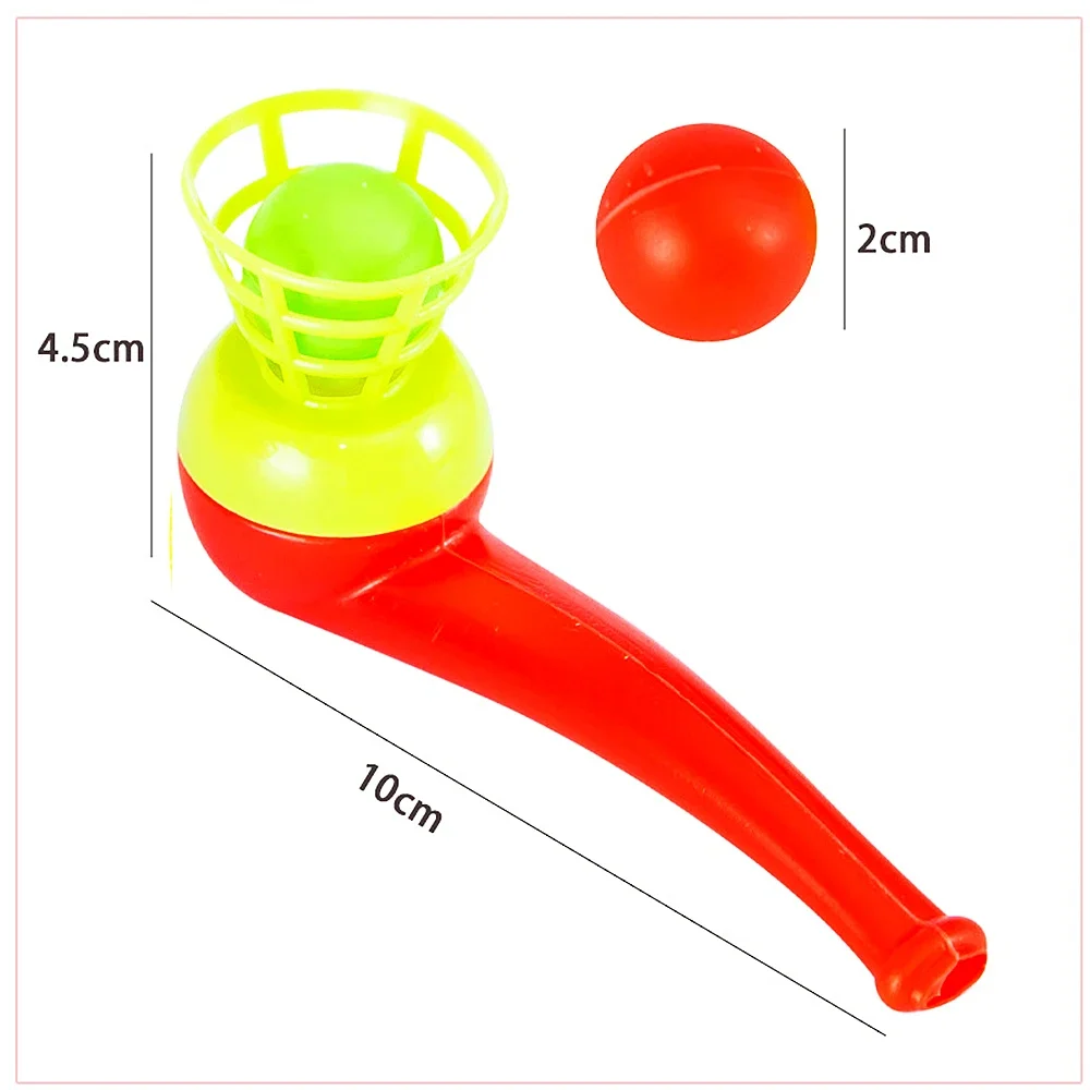 1PC tubo di plastica che soffia palla giocattoli per bambini giochi sportivi all'aperto allenamento dell'equilibrio apprendimento giocattoli educativi per bambini regali divertenti
