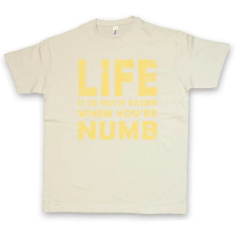 LIFE IS SO MUCH EASIER WHEN YOU ARE NUMB T shirt Mr Hacker E Robot Corp Allsafe