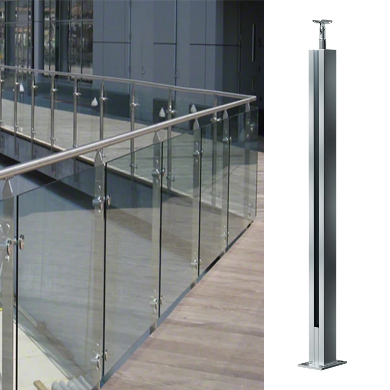 Customization Customized Stainless Steel Balcony Glass Railing Tempered Glass Balustrade Stair Handrail for Villas Balcony