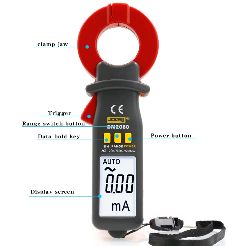 

BM2060 Leakage Current Clamp Meter High Precision Electrical Professional Clamp Current Meter Leakage Current Test Micro Current