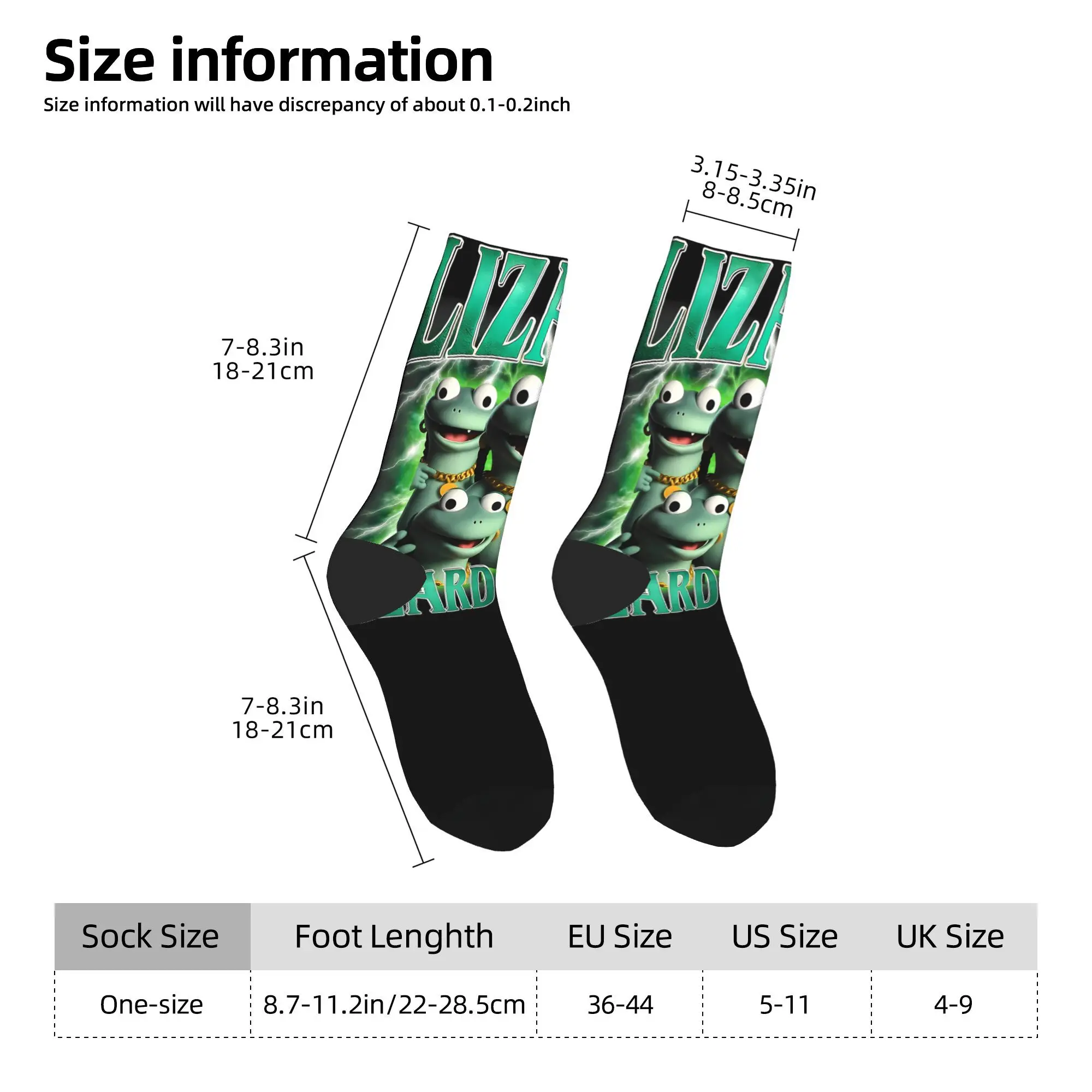 مضحك الكرتون سحلية ميمي جوارب خمر الجوارب الرجال متوسطة جوارب ناعمة الربيع الرياضة في الهواء الطلق الرسم المضادة للانزلاق الجوارب عيد ميلاد