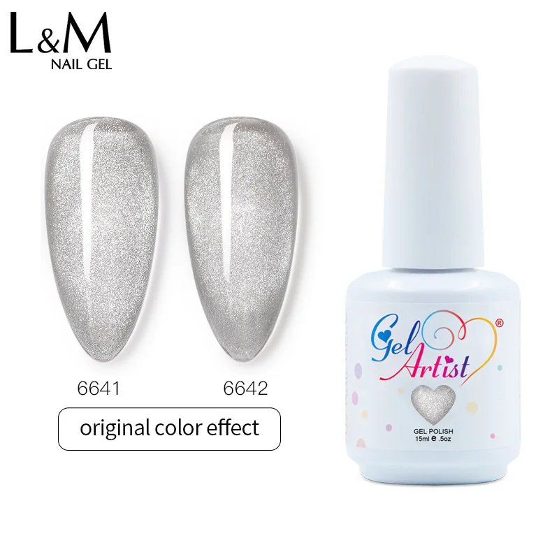 

gelartist Nail Spar Silver Gold Cat Eye Gel Polish Magnetic Chameleon Nail Gel Lak Manicure Varnish Nail Art Tool 15ml