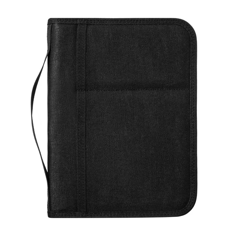 Multifunctional A5 Notebook Cover With Pen Holder Waxed Canvas Zippered Canvas EDC Organizer Durable Solid Color