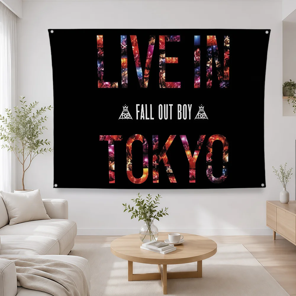 Singer F-Fall Out Boy Flag Polyester Banner Flags For Party Club Outdoor Interior Wall Paper Decoration Banner