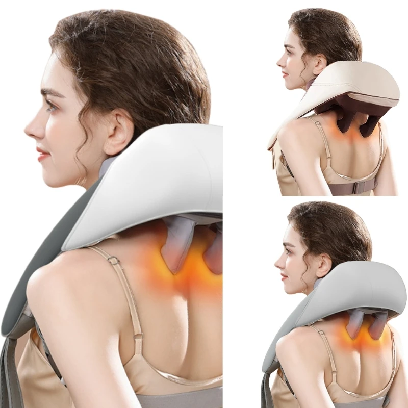 

Back Neck Shoulder Massager with Heat,Electric Shiatsu Deep Tissue Kneading Massagers for Relief on Leg,Full Body Muscle