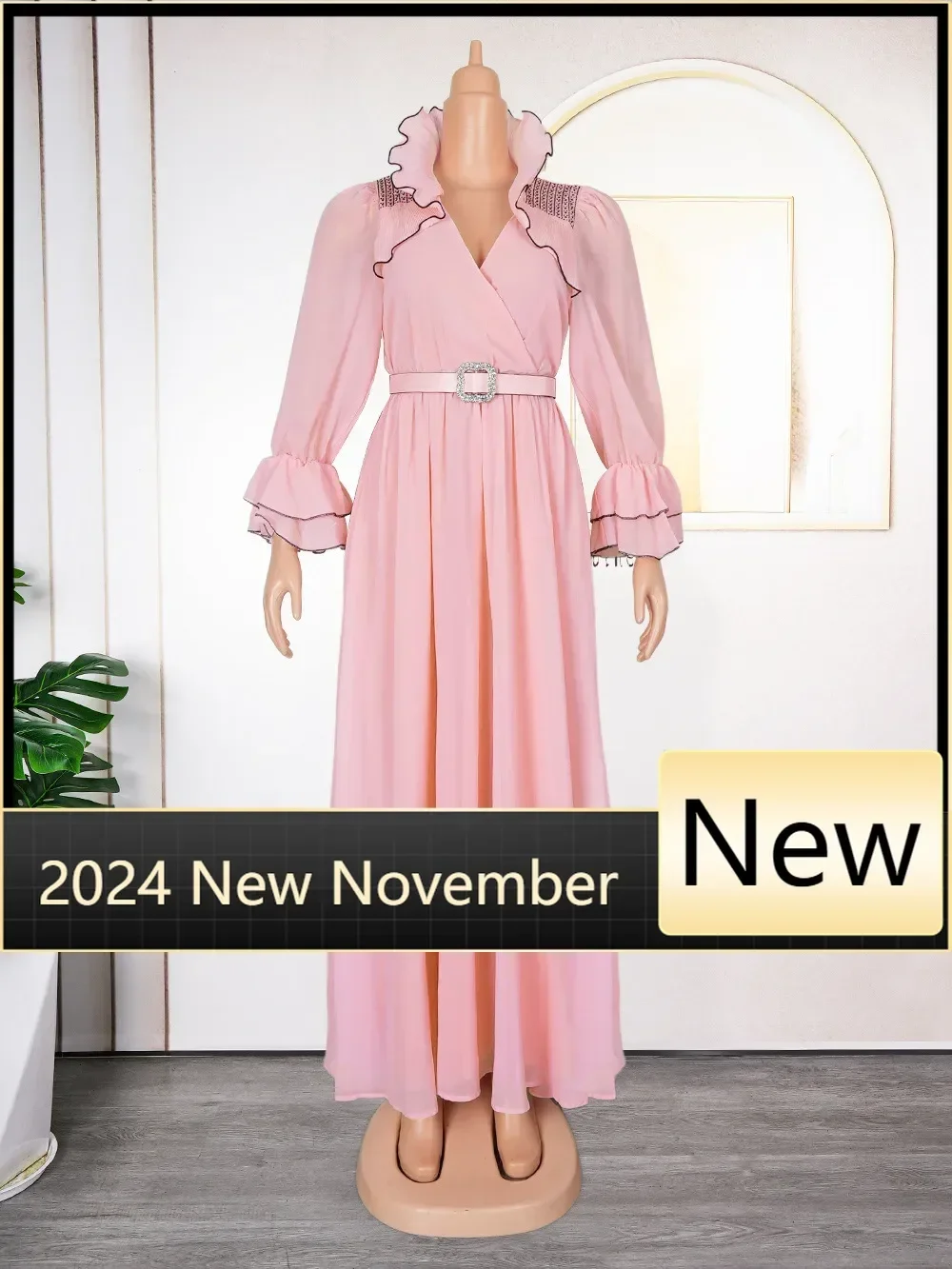 

Африканские вечерние платья больших размеров для женщин, новинка 2023 года, летняя мода, шифоновое вечернее платье, элегантное мусульманское длинное платье макси в Турции