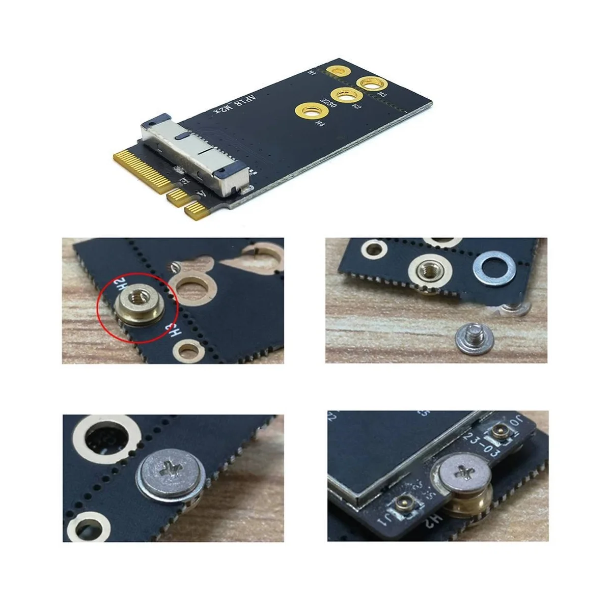 무선 네트워크 카드 어댑터 카드, NGFF M.2 키 A/E 어댑터 카드, BCM94360CS2 BCM94360 BCM943224 네트워크 카드용, 1 개