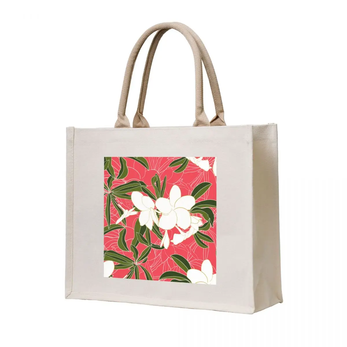 

A new beginning - Plumeria Tote Bag Canvas stote bag eco pack Portable shopping bag tote university