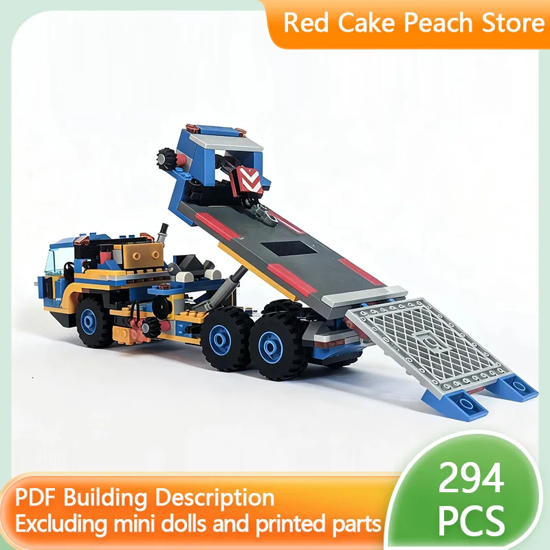 

City Car Model MOC Building Bricks Tow Truck With Moving flatbed And Tailgate Modular Technology Children Gift Assemble Toy Suit