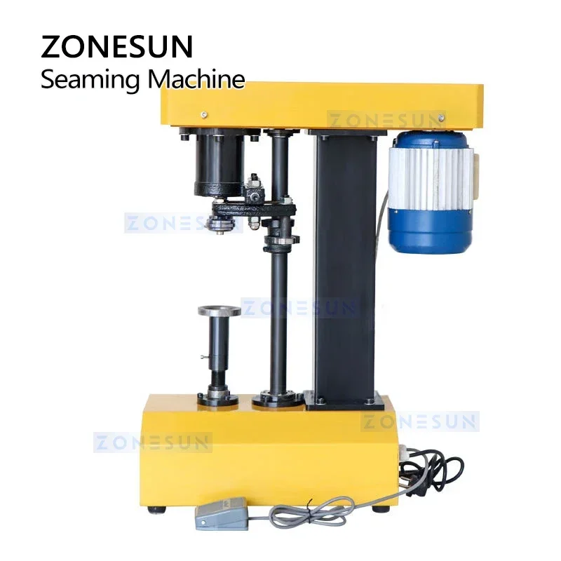 Picture 6: ZONESUN ZS-LYC160 Semi Automatic Can Seamer Machine Electric Tinplate Aluminum Soda Beer Cans Lid Sealing Capping Machine 110mm