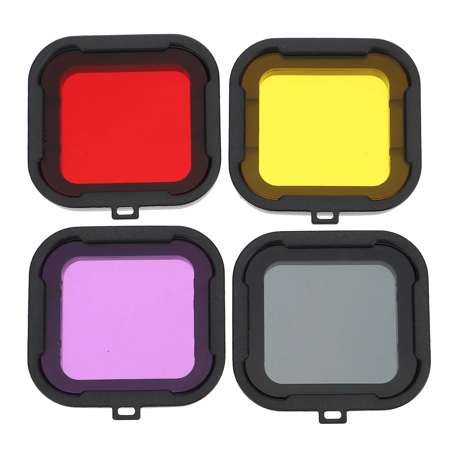 

4 pcs Waterproof Lens Filter For Snorkeling Dive Camera High Transparency Scratch Resistant Underwater Optical Glass Filter For