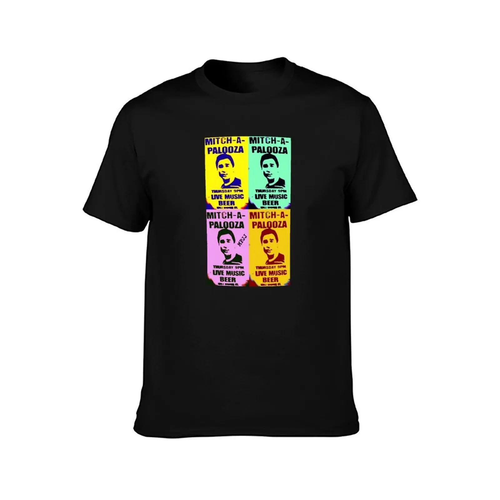 MPJJ MITCH BEER LIVE MUSIC MPJJ T-Shirt Summer Casual Cotton Tee Oversized Streetwear Tops Vintage Graphic Print 100% Cotton