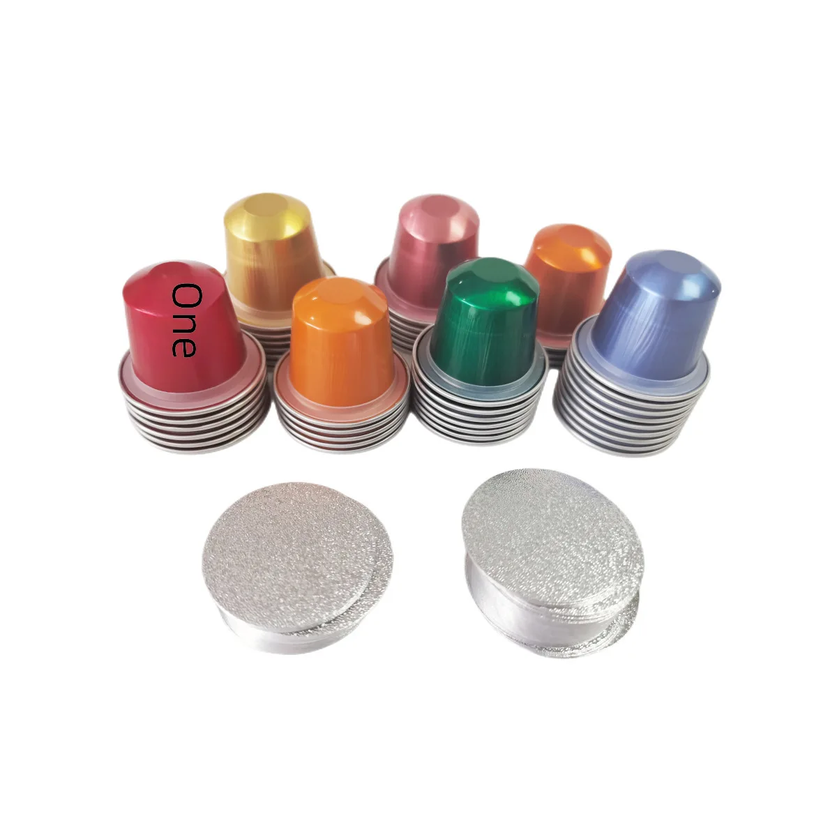 Disposable aluminum foil coffee cup capsule Cup with self-adhesive lid manufacturers supply 15mL multi-color DIY environmentally