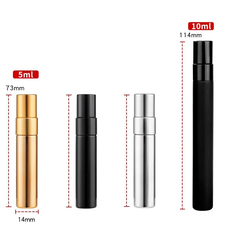 5/10ml Refillable Bottles Transparent Plastic Perfume Atomizer Mini Empty Spray Bottle Portable Travel Accessories Cosmetic Tool