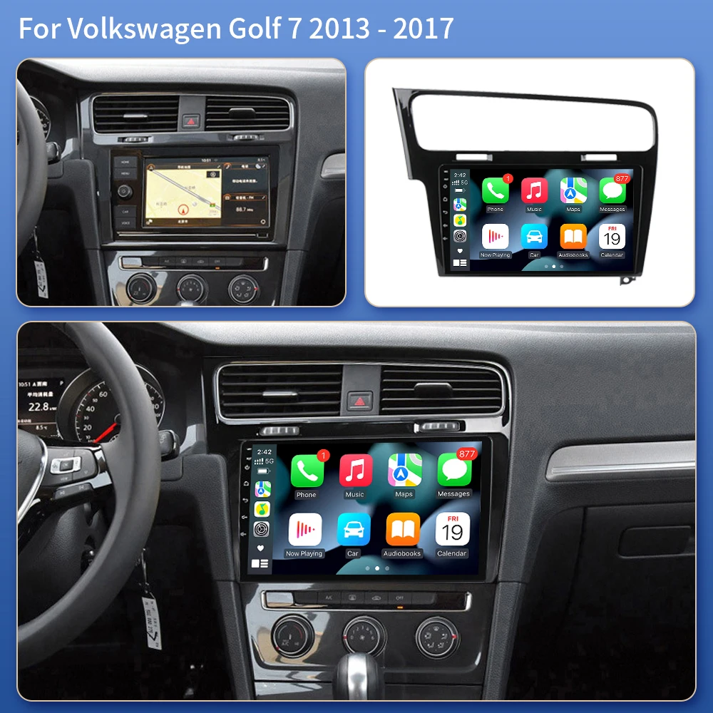 Android 16 Car Radio For Volkswagen VW Golf 7 MK7 GTI 2012-2021 Right Hand Drive RHD Carplay Android Auto Stereo Video Player BT