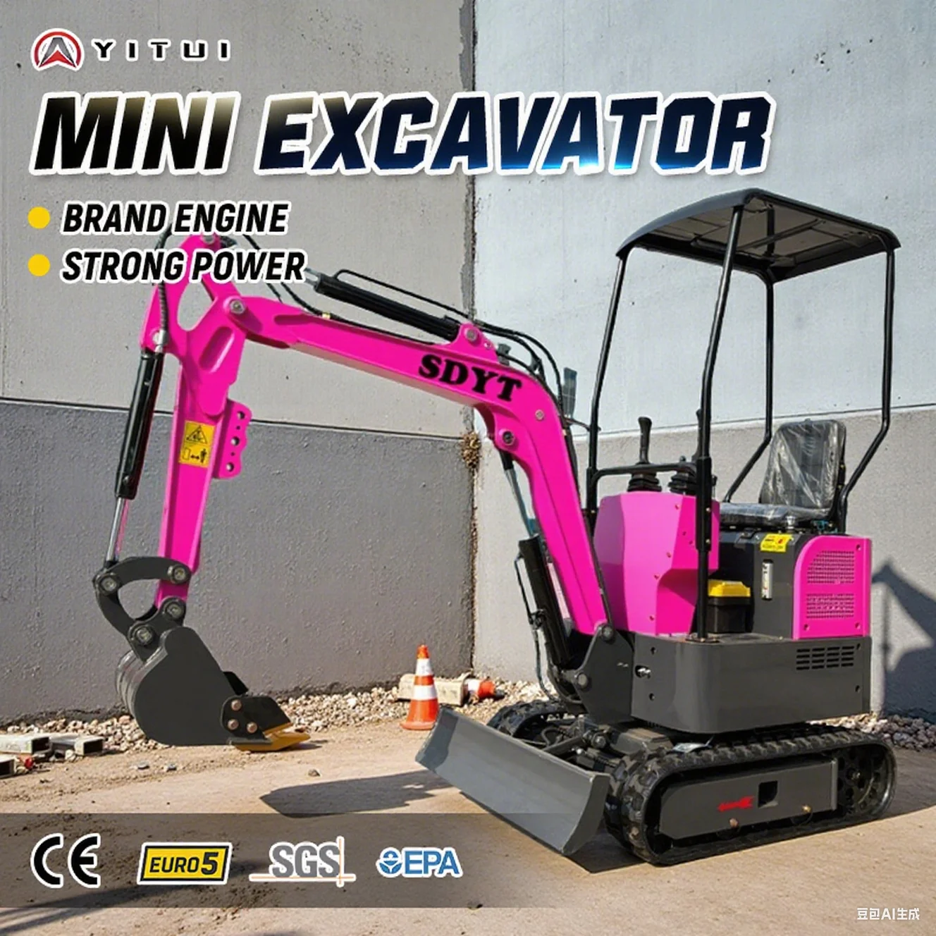 Venda quente preço especial miniescavadeira ce epa euro 5 motor kubota personalizado 1.5 1.8 ton miniescavadeira de esteira