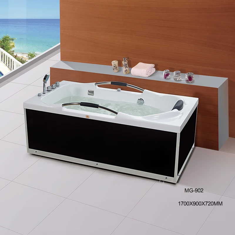 Acrylic Whirlpool Spa Led on the Bottom Rectangular Bathtub with Soaking Function for Hotel Use and with DVD Watch  MG-905T