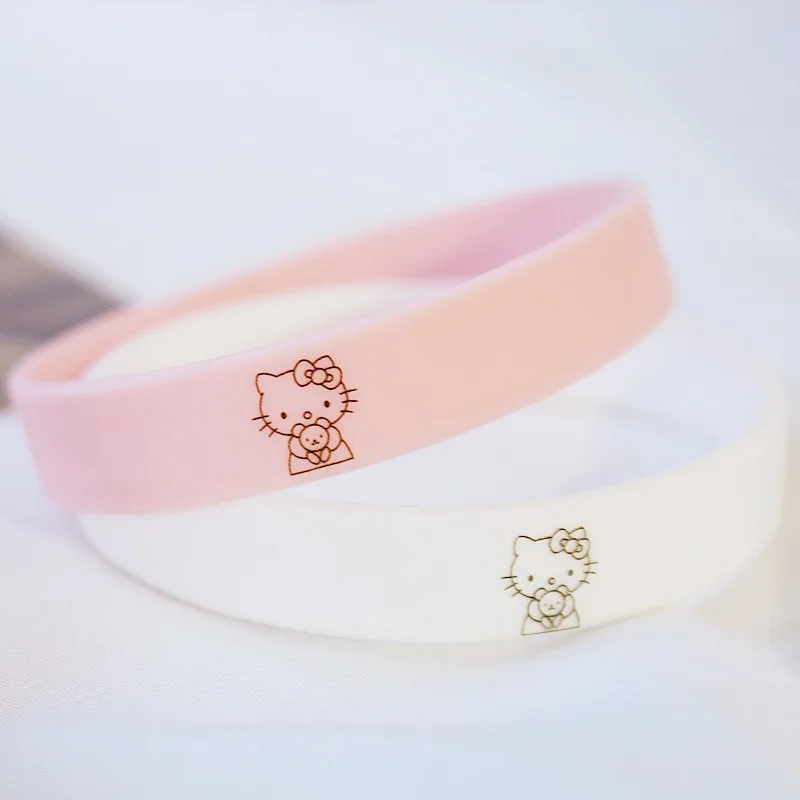 Sanrio Hello Kitty Cartoon Bracelet Anime Figures Cute Silicone Bracelet Children Wristband Anime Decoration Girls Birthday Gift