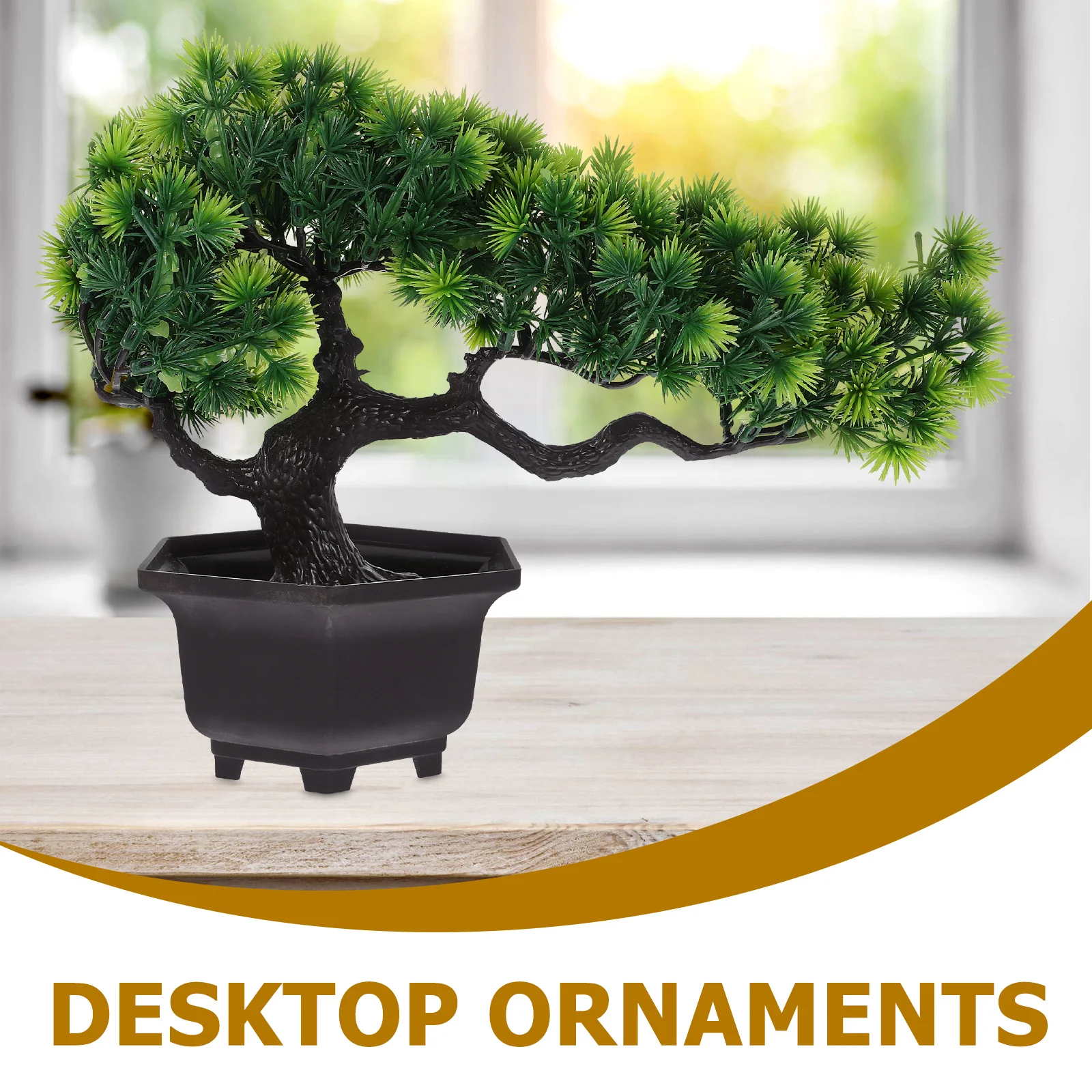 

Artificial Bonsai Welcoming Pine Tree Realistic Simulation Potted Tree Decor Home Office Desk Artificial Plant