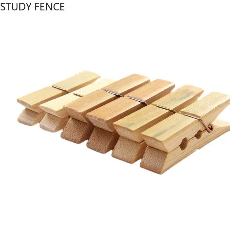 

100pcs Bamboo Windproof Clip Snack Moisture-proof Sealing Clip Clothes Socks Windproof Clips Home Furnishings Balcony Utensils