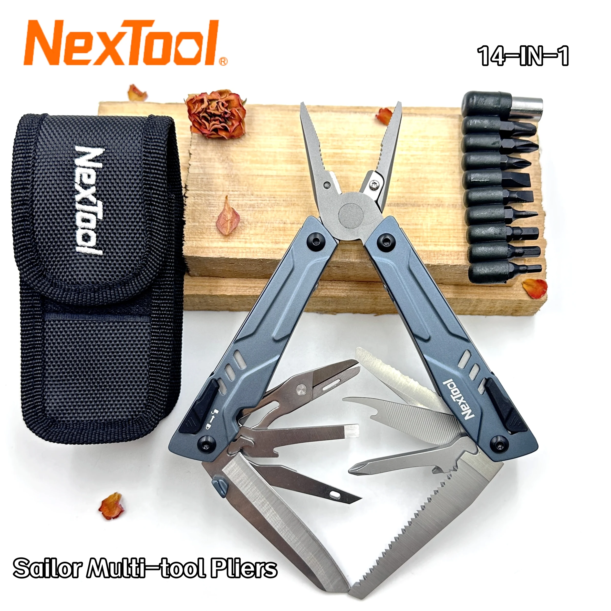 

NexTool 14 в 1, большие матросские плоскогубцы, многофункциональный уличный складной нож, комбинированный инструмент, портативные плоскогубцы для кемпинга, многофункциональные инструменты