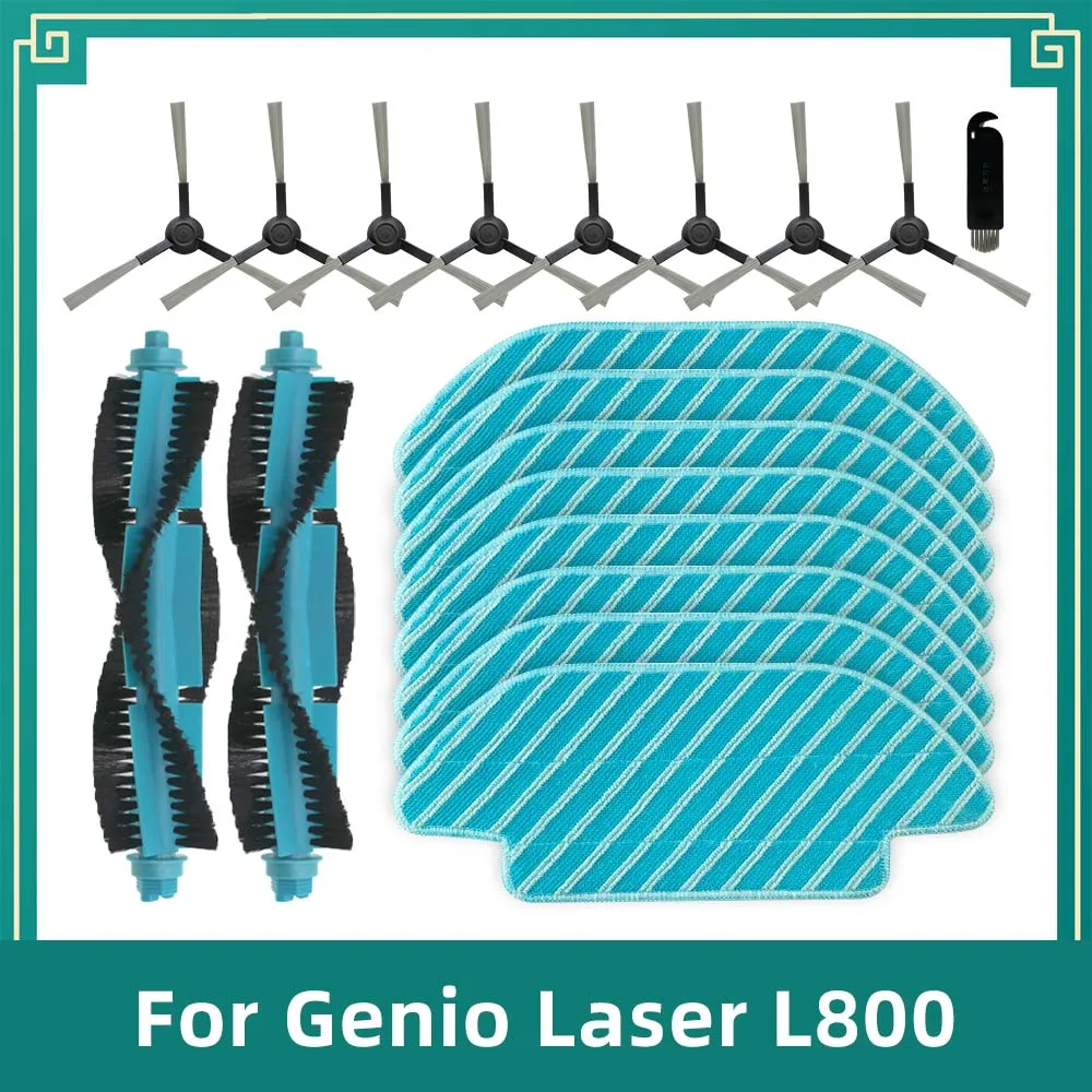 For GENIO LASER L800 Robot Vacuum Cleaner Spare Parts Accessories Main Brush Side Brush Hepa Filter