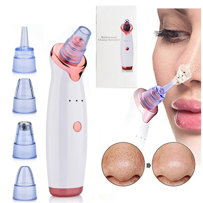 USB Rechargeable Blackhead Remover Vacuum Suction Pore Cleaner Extractor Acne Comedone Whitehead Pimple Removal Spot Cleaner