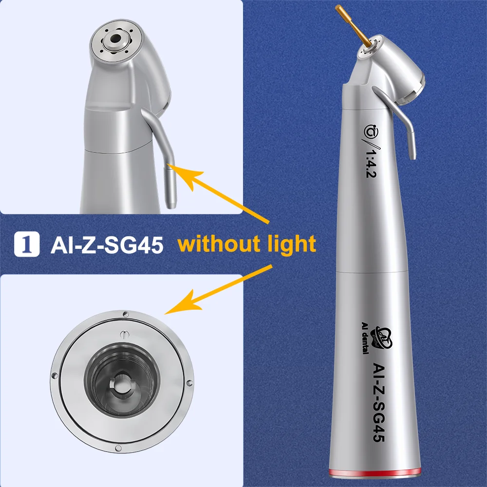 Ai Tandheelkundige Z-SG Serie Niet-Optische Implantaat Lage Snelheid 1:1/1:5/20:1 Elektrische Contra Hoek Externe Waterspray Chirurgische Handstuk