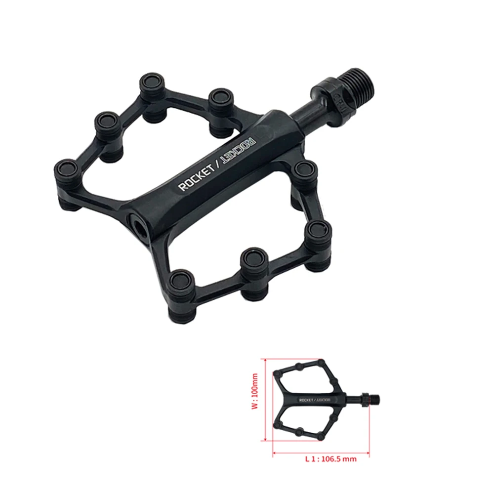 FOURIERS PT-RCT Bike Pedals Platform Anti Slip Silicone Pins Comfortable Road Folding Touring Minivelo Bike Pedal Universal