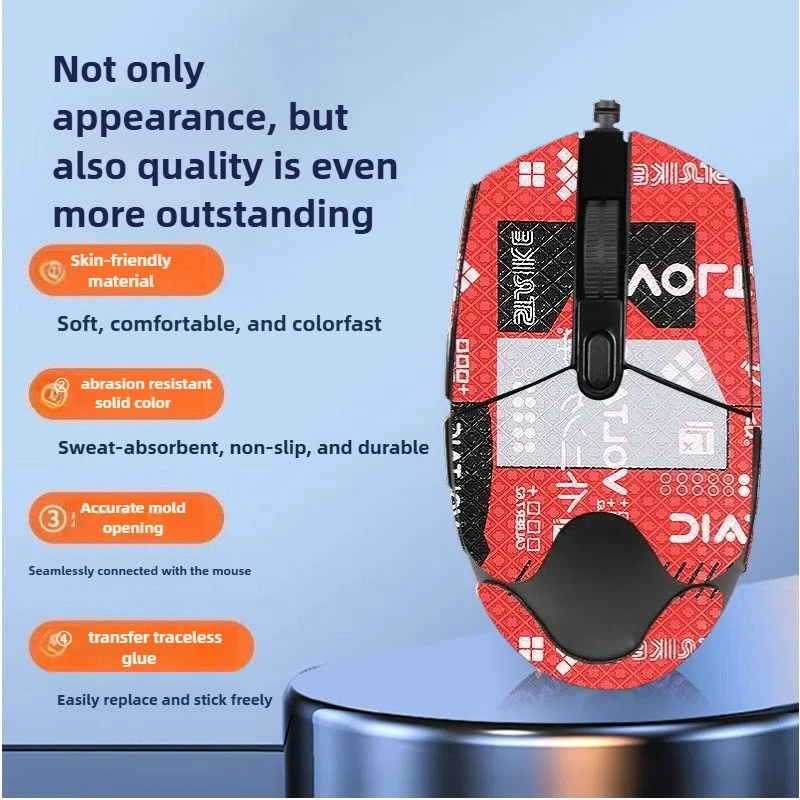 

For Logitech G102 Mouse Skin: Full-Cover Anti-Slip Sticker Sweat-Absorbent&Waterproof Wear-Resistant Grip Pad For Gaming/Office