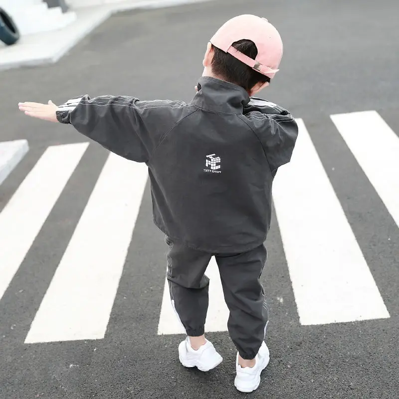 2021 Kids Clothes Boys Spring Autumn teenage Sports Suit Boys Set tracksuits Children Clothing Set 2pcs coat+Pants Causal