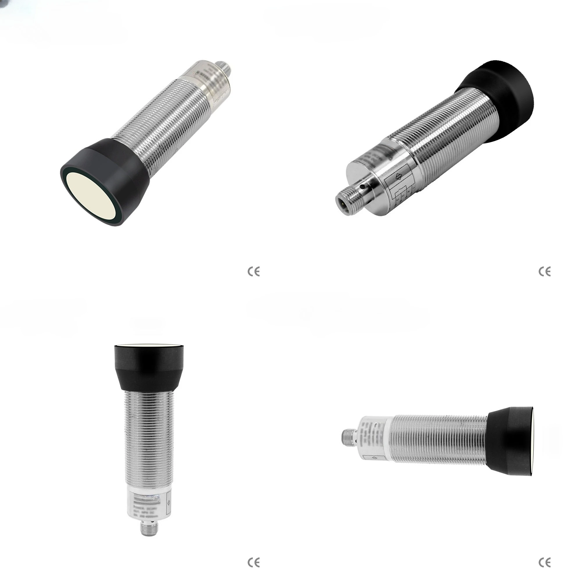 QR40T Metal Shell Ultrasonics Distance Sensor Reflective Detection 300mm-4000mm Stable Output Industrial Ranging Transducer