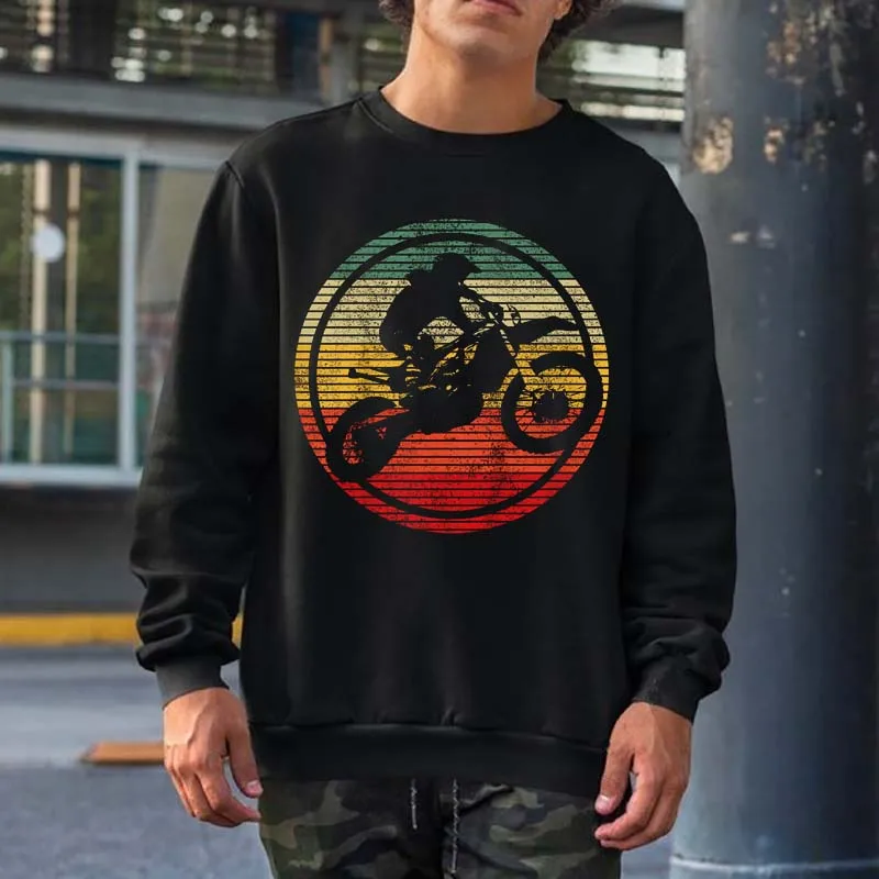 

Vintage Motocross Dirt Bike Enduro Biker Gift Graphic Sweatshirts Men Women Streetwear Crewneck Hooded Tops 100% Cotton Hoodies