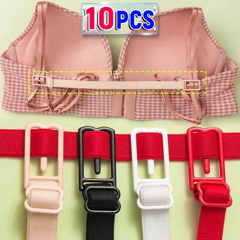 

1/10pcs Women Anti Slip Bra Strap Double-shoulder Back Hasp Holders Buckle Belt All Match Invisible Elastic Straps Bra Extender