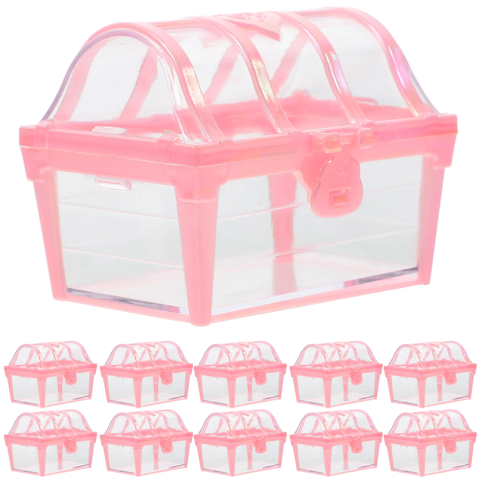 

12 Pcs Pearlescent Storage Box Candy Boxes Party Favor Pirate Treasure Chest Mini Container Plastic Treat Man