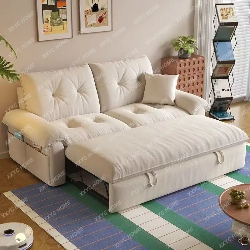 Removable and washable sofa bed folding dual-purpose new single and double small apartment living room multi-functional