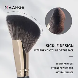 MAANGE-brocha bronceadora para colorete densa, brocha de maquillaje en ángulo, brocha Premium perfecta para resaltar el contorno facial, cremas y polvos