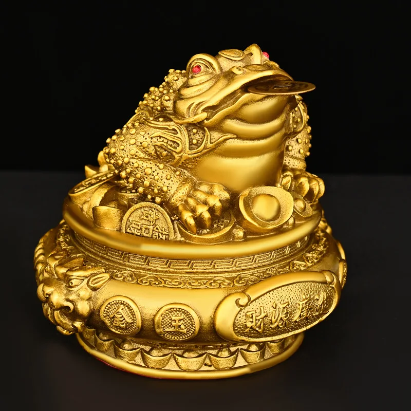 Bronze Golden Toad Decoration Pure Copper Cornucopia Toad Three-Footed Toad Living Room Company Opening Gifts Large Ingot Seven