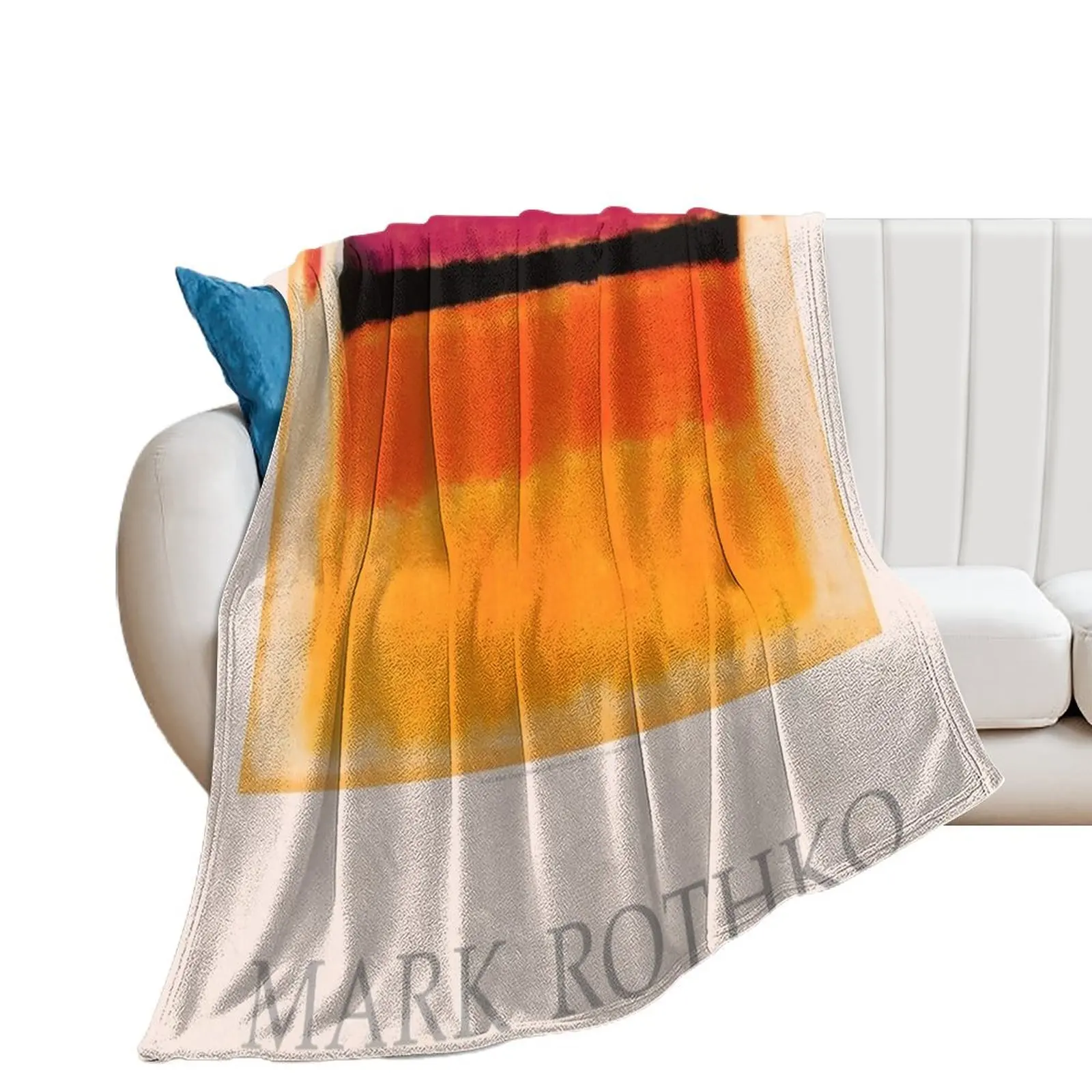 Mark Rothko Exhibition poster 1979 Throw Blanket Picnic valentine gift ideas Thermal Cute Plaid Blankets