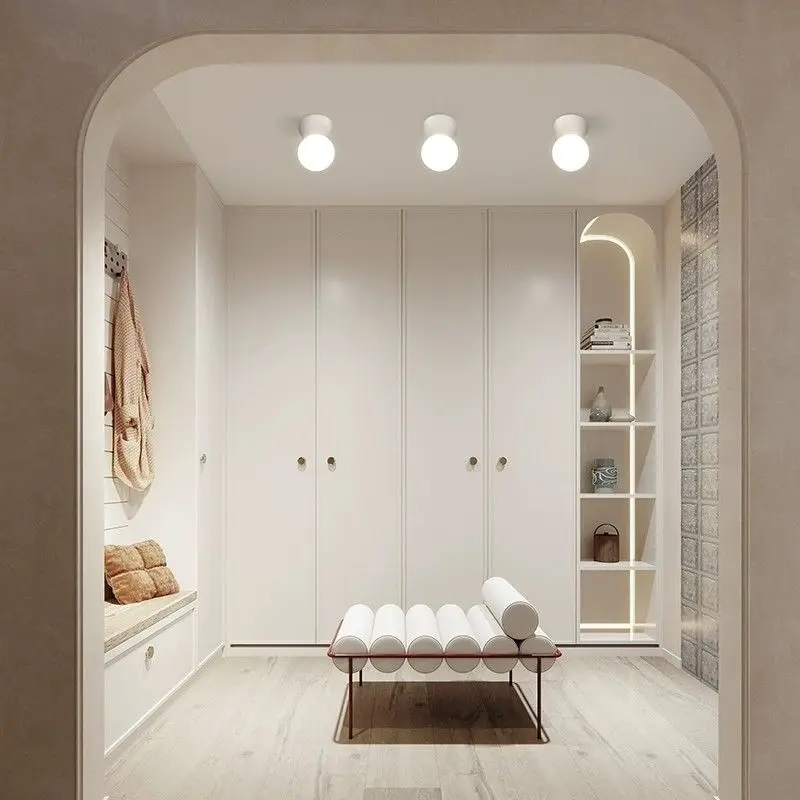 Minimalist Creative Micro Cement Aisle Cloakroom Ceiling Light Bedroom Bedside Wall Lamp for Corridor Balcony Stairwell Fixtures
