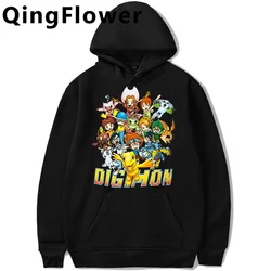 Digimon Hoodiesメンズ長袖トップストリートウェアホッディーマンストリートウェアプルオーバー