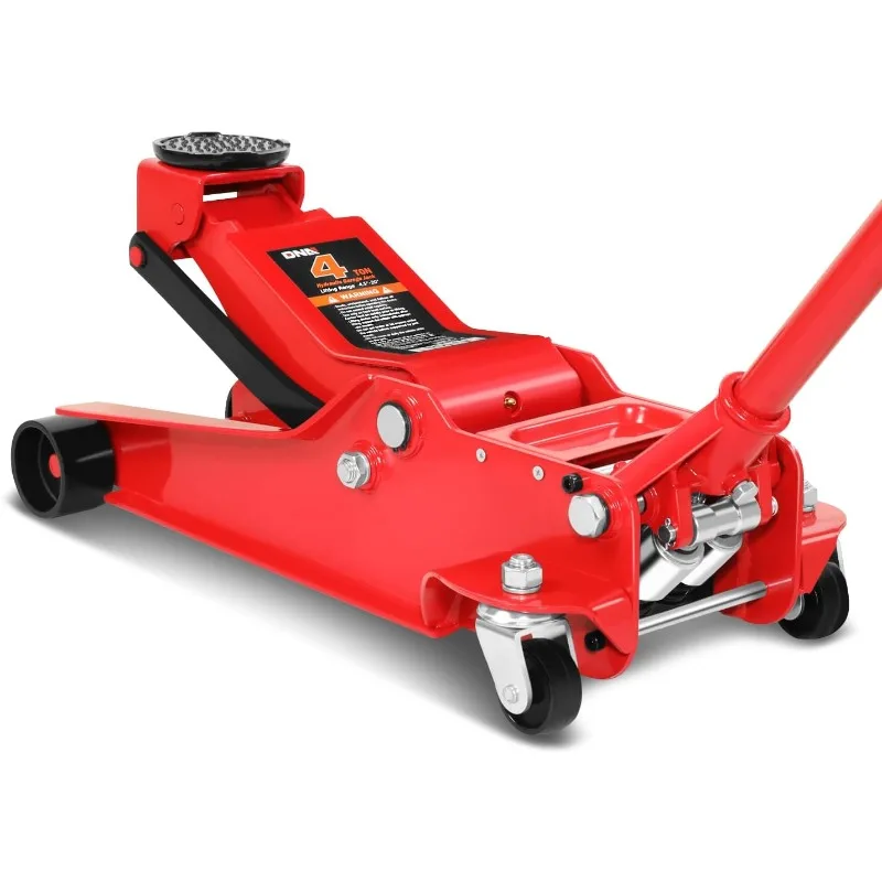 DNA MOTORING Low Profile Hydraulic Trolley Service/Floor Jack, 4 Ton (8000 lbs) Capacity, Lifting Range 4.5