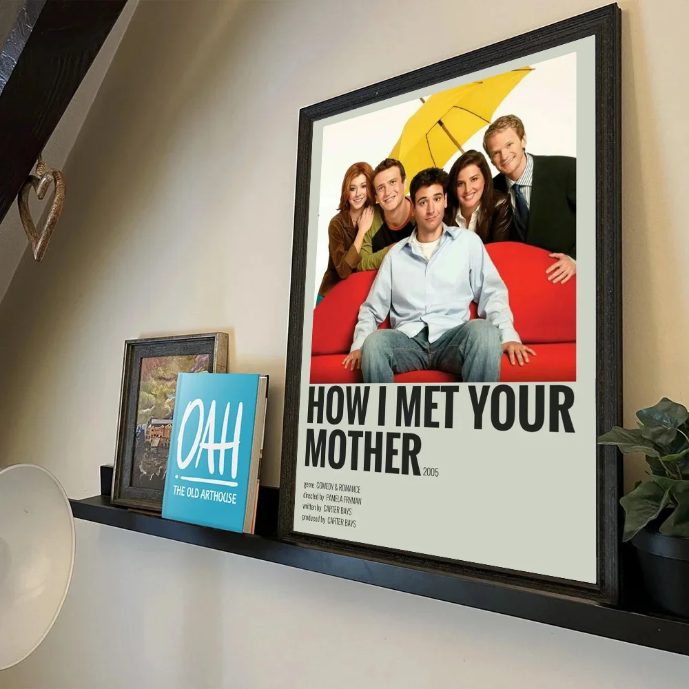 1 قطعة كيف قابلت والدتك ملصق فني ذاتي اللصق مقاوم للماء ورقة ملصق مقهى بار غرفة جدار ديكور