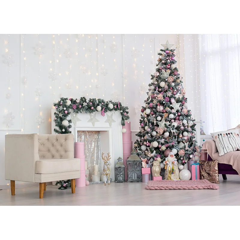 NITREE Noël NikThème Photographie Fond Arbre De Noël Enfants Décors Pour Photo Studio Props HYD-03